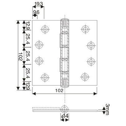 4 Ball Bearing Hinge