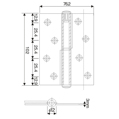 Stainless Steel Hinge - L-01