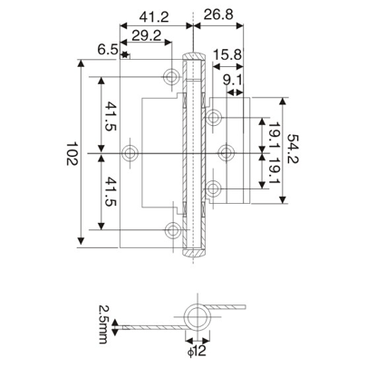 Stainless Steel Hinge - FH - B01