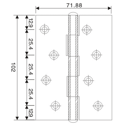 Stainless Steel Hinge - RT - 01