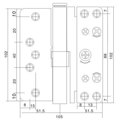 Steel Hinge - S - 40