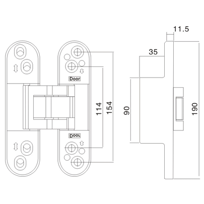 Stainless Steel Hinge - S - 200