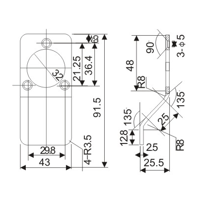 Escutcheon Handle - ES 002SS-2