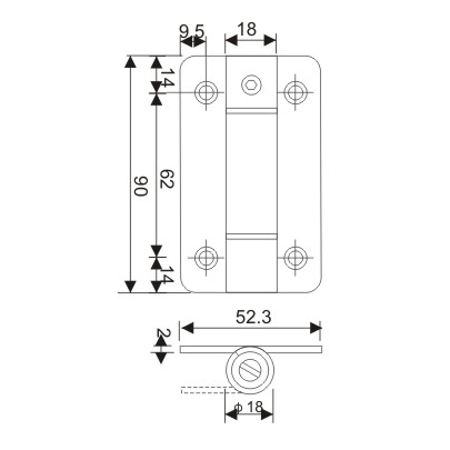 Door Hinge - TFH14-b