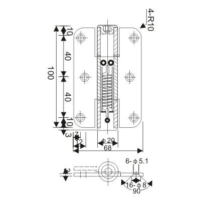 Door Hinge - TFH14-c