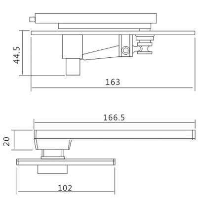 Stainless Stain Hinge - S - 250